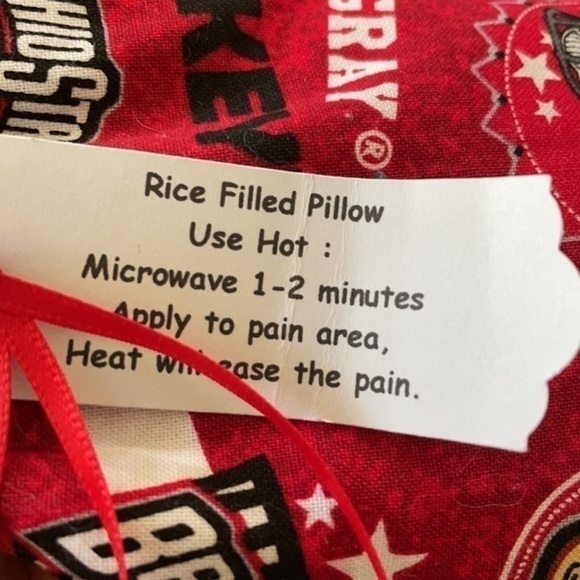 OSU Red Buckeyes Rice filled Neck Relief Pillow - Picture 2 of 5